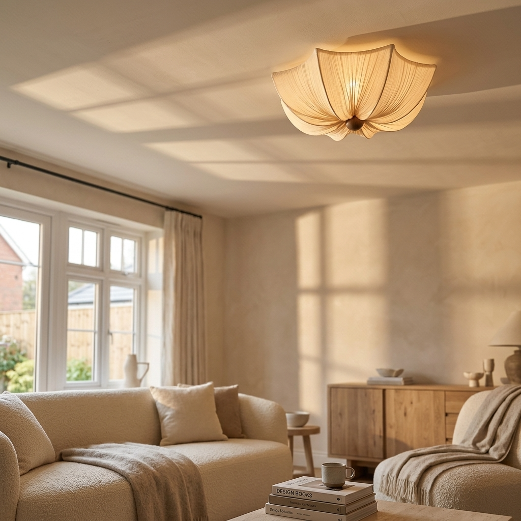 Japanese Wabi Sabi Fabric Ceiling Light