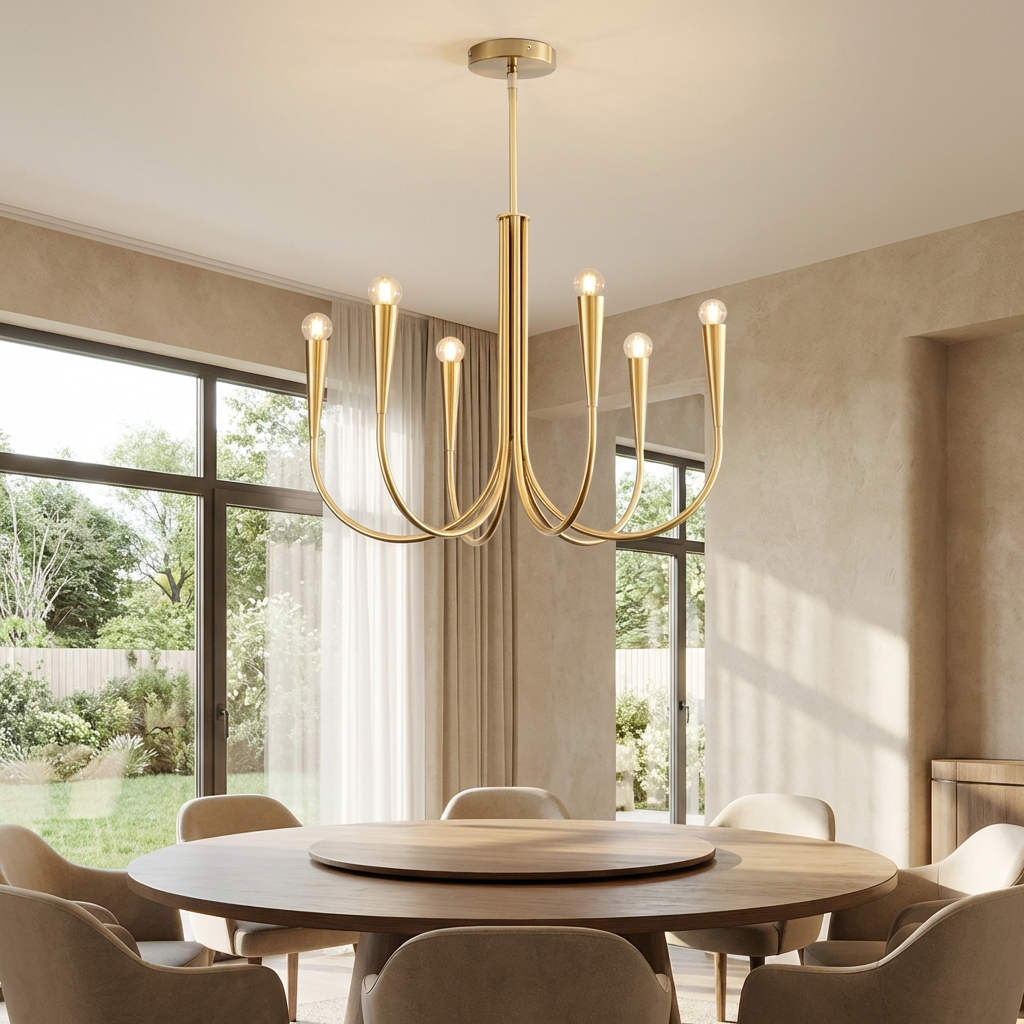 French Nordic Branch Chandelier