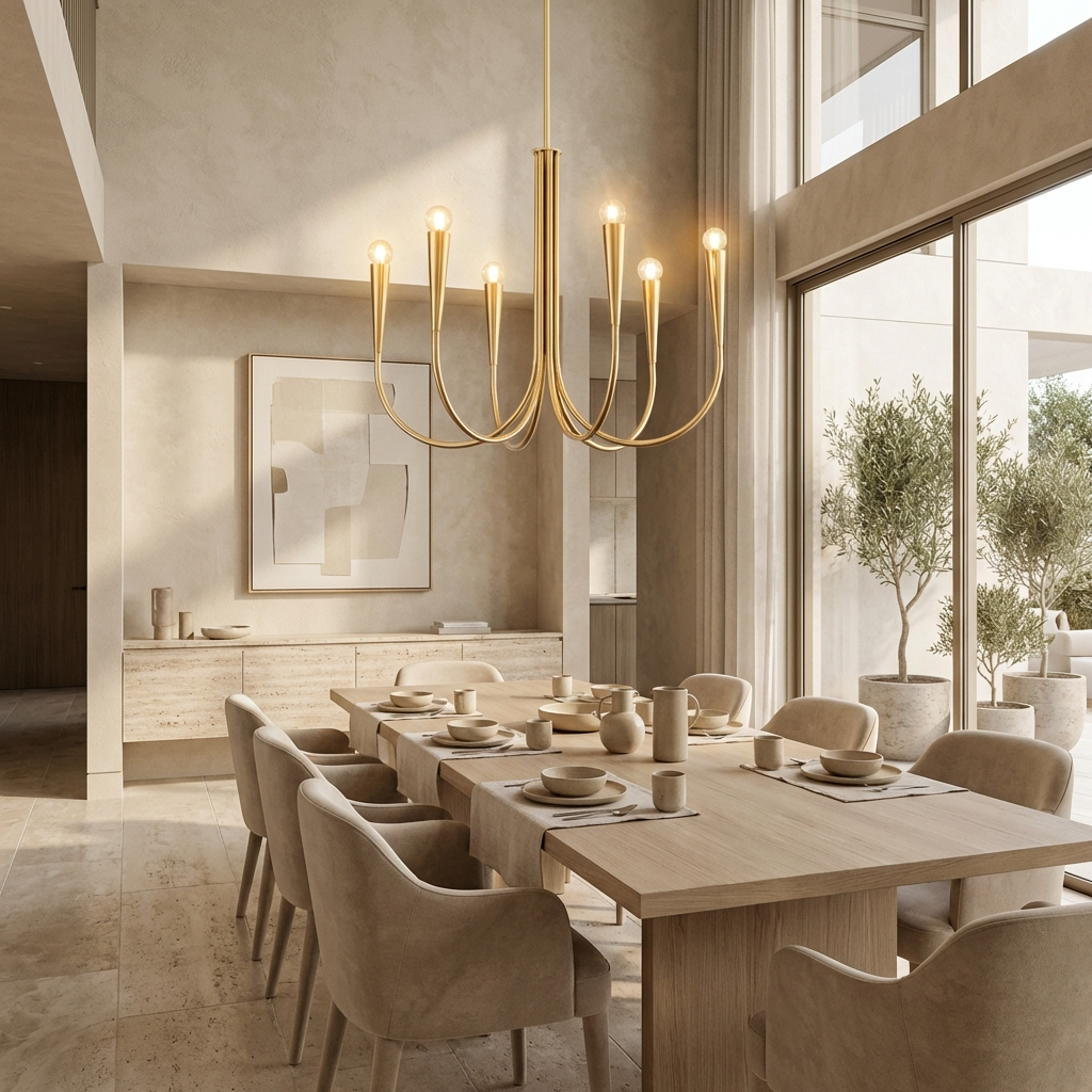 French Nordic Branch Chandelier