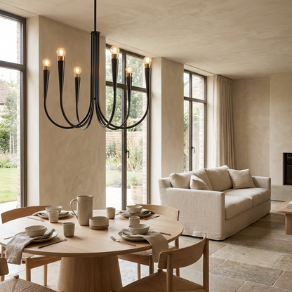French Nordic Branch Chandelier