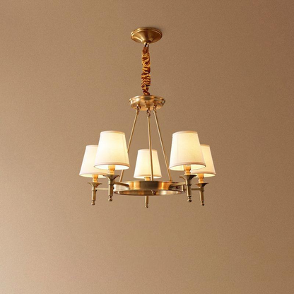 Retro American Gold Chandelier