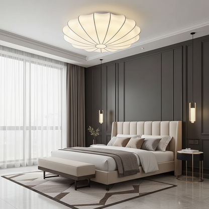 Silk Japanese Wabi-Sabi Ceiling Lamp